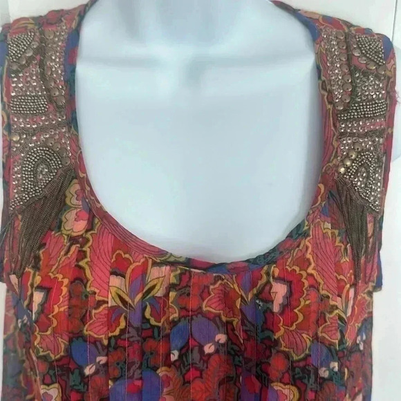 Alberto Makali boho orchid pattern mini dress Medium - Picture 3 of 7